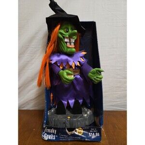 Gemmy Freaky Geeks Witch Animated Sings Evil Ways 18" 2004 In Box NIB NEW